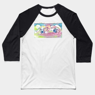 Puppies sleeping artistic pastel Baseball T-Shirt